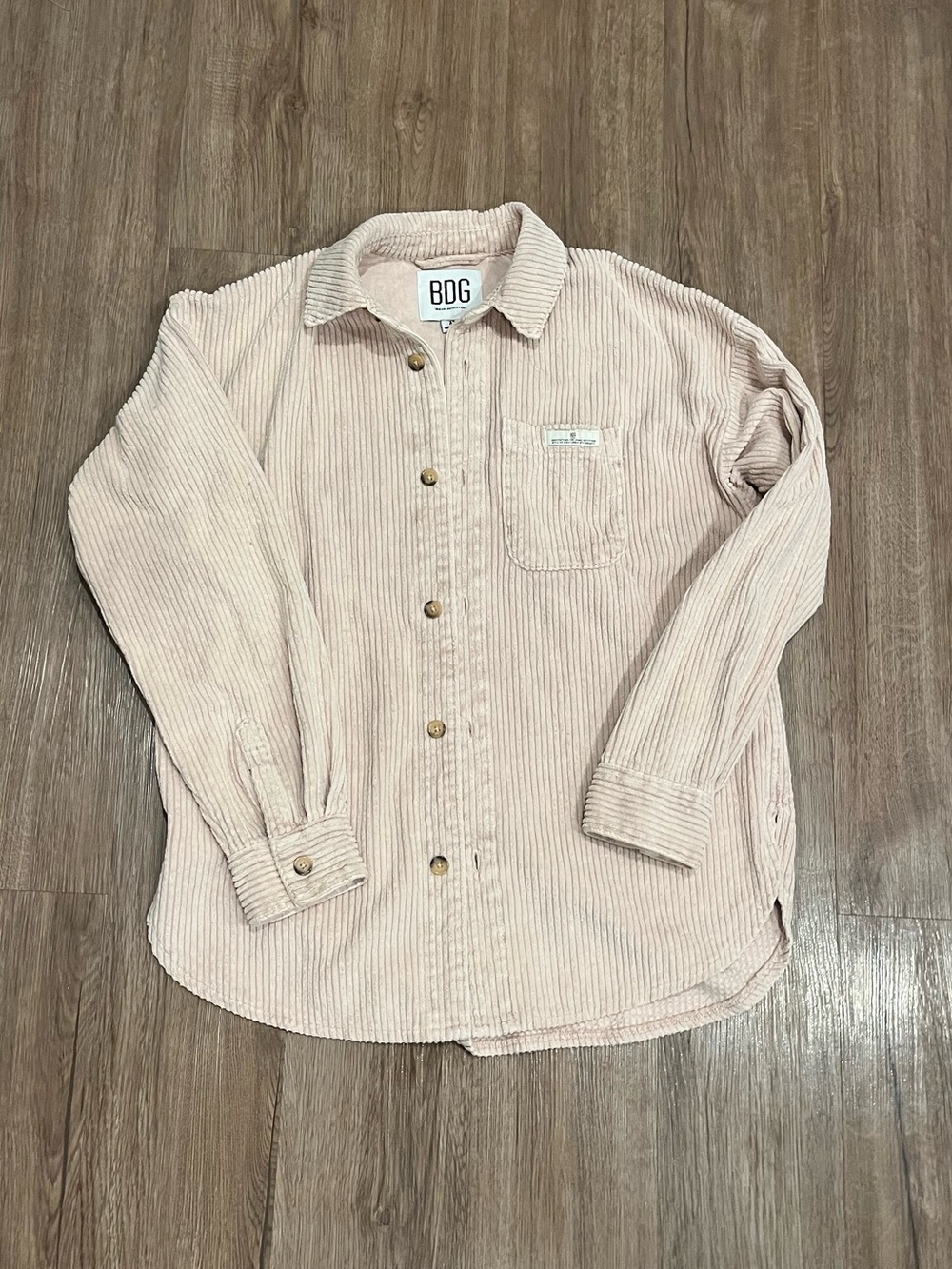 BDG Urban outfitters pale pink shirt jacket